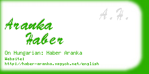 aranka haber business card